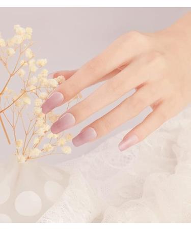 DANNI & TONI Semi Cured Nail Wraps - Aglaia Salon-Quality Gel Nail Stickers Set with Light Pink Tips - 28 Self-Adhesive Strips for Manicure - Buy Online on SooperMarket.com