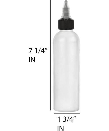 BRIGHTFROM 6 OZ Twist Top Applicator Bottles - Pack of 2, Refillable Squeeze Plastic Bottles (Black) - Ideal for Various Uses - Buy Online on SooperMarket.com