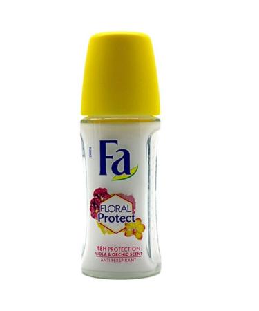 Fa Floral Protect (Viola and Orchid Scent) Roll on (Glass) Deodorant 50 ml