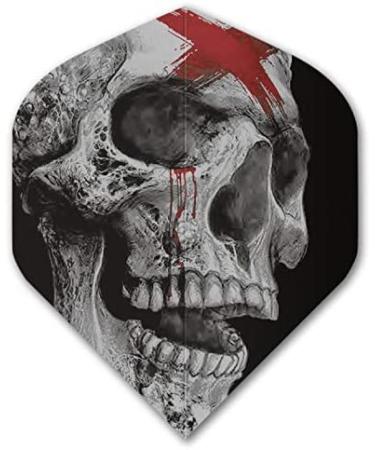 US Darts 3 Sets (9 Flights) Alchemy Dead Skull Standard Dart Flights - 100 Micron