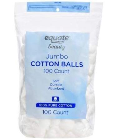Equate Beauty Jumbo Cotton Balls 100 Ct - Soft & Absorbent - Buy Online on SooperMarket.com