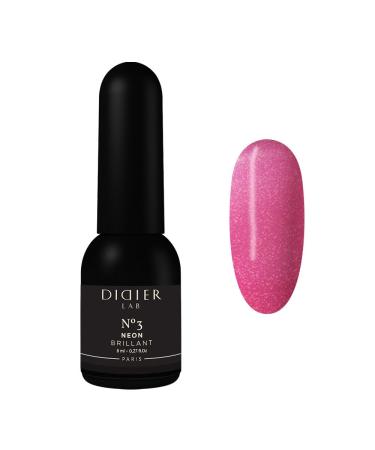 Didier Lab - Premium UV Gel Nail Polish - Brillant Neon No3- Gel Nail Varnish - Nail Art - Long-Lasting High Gloss Wear - Gel Nail Polish - Gel Nails - Glitter Gel Nail Polish - Rich Pigment - 8ml