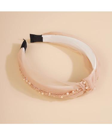 Wiwpar Beaded Knotted Headband - Khaki Boho Hair Accessories - Buy Online on SooperMarket.com