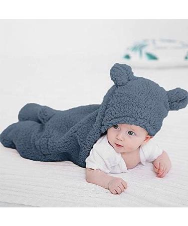 MUSUNFE Baby Boys Gifts Toy 0-6 Months | Newborn Sleeping Bag & Swaddle Blanket Set | Soft Cotton Blankets | Blue - Buy Online on SooperMarket.com