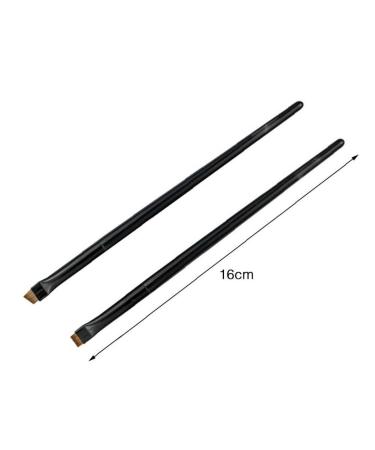 Tossper 2-Piece Professional Makeup Brush Set | Angled Eyebrow & Flat Eyeliner Brushes for Flawless Beauty - Buy Online on SooperMarket.com