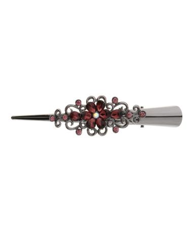 Hellery Ladies Hair Clip - Rhinestone Brown Crocodile Sectioning Clips for Hairdressers - Buy Online on SooperMarket.com