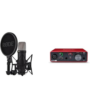 RÃ˜DE NT1 5th Generation Large-Diaphragm Studio Condenser Microphone with XLR and USB Outputs & Focusrite Scarlett Solo 3rd Gen USB Audio Interface
