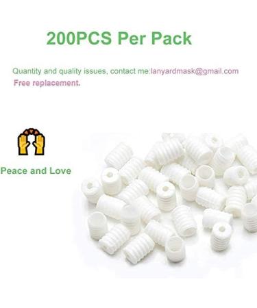 GBSYU 200 PCS Cord Locks for Mask  Elastic Adjuster Silicone Cord Stopper No Slip Earloop Toggles for Drawstring Buckle Clasp Spring  for Drawstrings Elastic Cord Adjuster Non-Slip Stopper  White - Buy Online on SooperMarket.com
