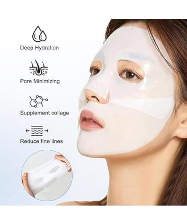 Bio-Collagen Deep Mask Bio Collagen Face Mask Pure Collagen Films Korean Deep Hydrating Firming Overnight Hydrogel Mask Improve Moistur Elasticity and Wrinkle - Buy Online on SooperMarket.com