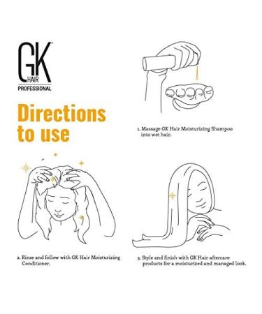 GK HAIR Global Keratin Moisturizing Shampoo Sulfate & Paraben Free for Dry Frizzy Hair 10.1 Fl Oz International Shipping Available - Buy Online on SooperMarket.com