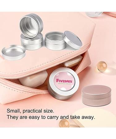 Zeoabsy 24-Pack 20ml Matte Rose Aluminum Round Tin Cans for DIY Ointments Candles & Cosmetics Durable Plastic Lid Perfect for Shaving Soap - Buy Online on SooperMarket.com