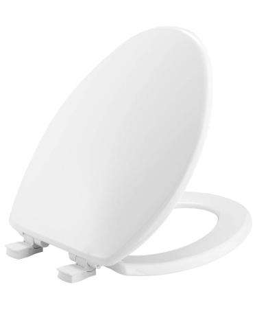 BEMIS 7300SLEC 000 Toilet Seat will Slow Close and Removes Easy for Cleaning ELONGATED White White 1 Pack Elongated Toilet Seat