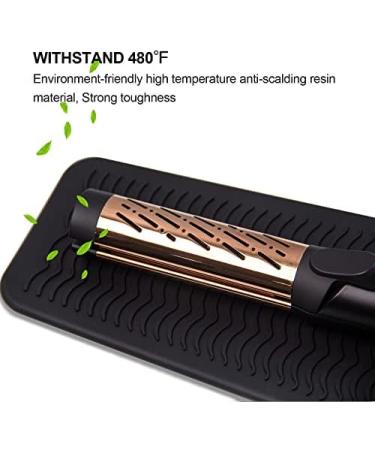 ANGENIL Silicone Heat Resistant Travel Mat Pouch for Hair Straightener and Curling Iron - Professional Hair Tools Holder, Black - Buy Online on SooperMarket.com