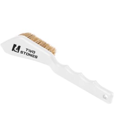 Boar Hair Rock Climbing Brush with Ergonomic Handle | Durable Cleaning Tool for Chalk & Holds Indoor/Outdoor - Black & White - Buy Online on SooperMarket.com