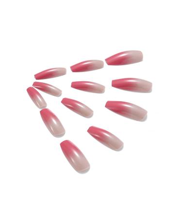 Brishow Coffin Artificial Nails - Long Gradient Ballerina Acrylic Press-On Nails (24pcs) for Women & Girls - International Shipping Available - Buy Online on SooperMarket.com