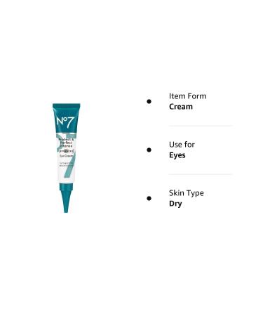 Boots No 7 Protect & Perfect Intense Advanced Eye Cream 15ml - Pack of 1 | 0.51 Fl Oz - Buy Online on SooperMarket.com