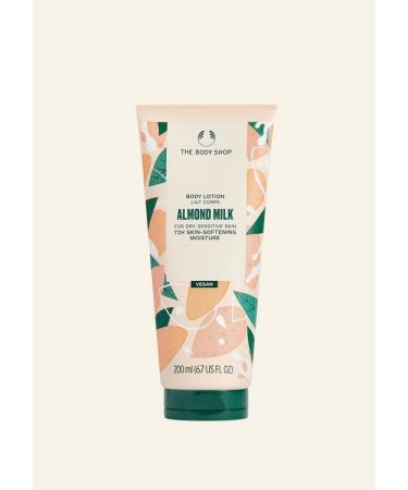 The Body Shop ALMOND MILK Body Lotion For Dry Sensitive Skin 72H Skin-Softening Moisture VEGAN 200 ML