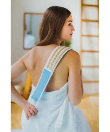 Unknown Cotton Massage Sponge | Peeling Back Strap - 8x70 cm for Soothing Exfoliation | International Shipping - Buy Online on SooperMarket.com