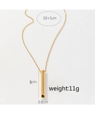 Stainless Steel Anxiety Breathing Necklace Stress Relief Meditation Necklaces Yoga Ritual Quit Smoking Anxiety Relief Jewelry - Buy Online on SooperMarket.com