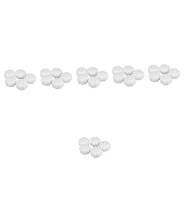 Warmhm 30 Pcs Pumpkin White Foam Ball Mini Whitex6pcs 8.8*8.5*5cmx6pcs