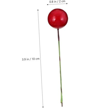 DECHOUS 144pcs DIY foam red fruit artificial fruit berry picks berry twig stem Pip Berry Stems artificial berry stems red berries red decor DIY photo props Christmas fake decoration Red 2x2x2cm - Buy Online on SooperMarket.com