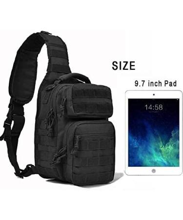 REEBOW GEAR Tactical Sling Backpack - Black Rover Shoulder Pack - Buy Online on SooperMarket.com
