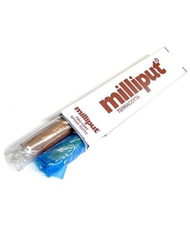Milliput Epoxy Putty Pack of 3 (6 Sticks) Terracotta Cold Setting Modelling Restoring Sculpting
