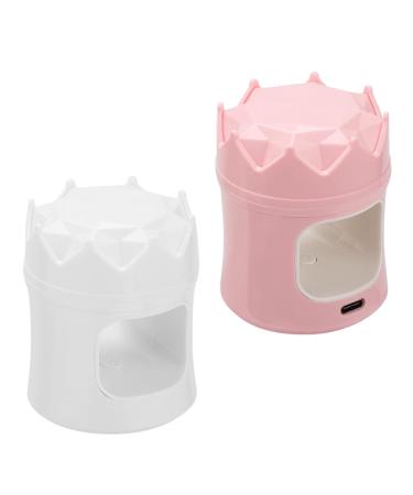 Mini High-Efficiency UV Nail Lamp - Quick Drying Dual Light Source Type-C Powered - Perfect for On-The-Go Nail Art(White+Pink)