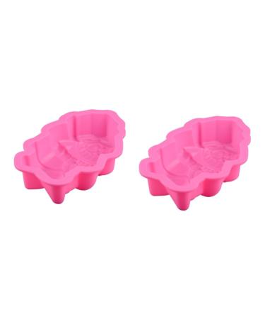 Cabilock 2pcs Santa Claus Cake Mold Resin Mold Christmas Tree Soap Form Silicone Cake Mold Gelatin 3D Muffin