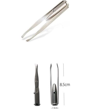 HAPINARY Stainless Steel Tweezers Led Light Eyelash Tweezer Led Eyebrow Tweezer Eyebrow Hair Removal Tweezer Lash Tweezer - Buy Online on SooperMarket.com