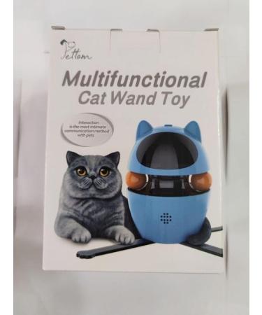 PETTOM Interactive Cat Toy 3-in-1 Automatic - 2023 Upgrade with Rotating Feather Tracks Ball - USB Rechargeable Kitten Toy for Indoor Cats - Blue - Buy Online on SooperMarket.com