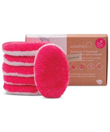 Washable Washable Slip & Cleaning Pads reusable deep cleaning cleaning only with water skin-friendly hypoallergenic Supersoft "Pink Edition" 6 Set 6 pieces (1 Pack) Pink