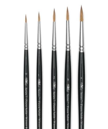 Winsor & Newton Series 7 Kolinsky Sable Brush - Pointed Round  Set of 5