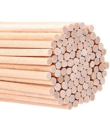 100 Pack of Unfinished Natural Wood Craft Dowel Rods - 12 x 1/8 Inch - Wood Color - Buy Online on SooperMarket.com