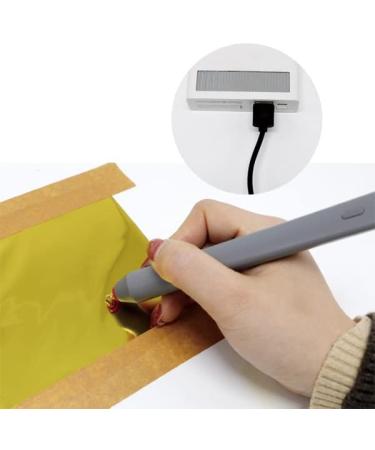 SUNMAIO Heat Foil Pens with 4 Size Metal Tips & 1pc Heat Activated Foil Roll Sets for Card Making Scrapbooking Tools All in One Kits Drawing Pen USB Powered DC5V Foil Quill Starter Kits  Gray - Buy Online on SooperMarket.com