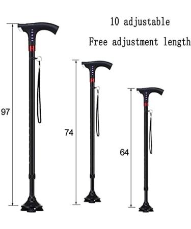 Canes Walking Stick Elderly Smart Lightweight Non Slip Multi Function Telescopic Aluminum Alloy Illuminated Handcuffs Exchange Singlefoot Practical - Buy Online on SooperMarket.com