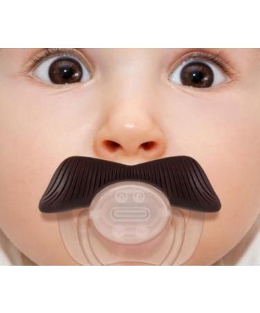 5starwarehouse Baby-Schnuller mit Schnurrbartapplikation