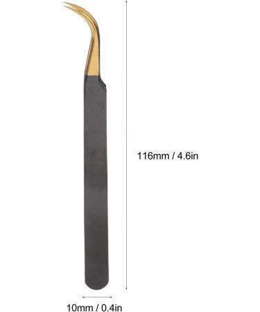 Premium Stainless Steel Curved Eyelash Extension Tweezers for Beauty Salons | Precision Tools for Perfect Lash Application - Buy Online on SooperMarket.com