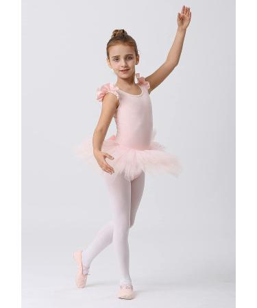 Danswan Ballet Tutu Leotard Toddler Girls Short Sleeve with Glitter Skirt - Ballet Pink (Fly Sleeve) - Size 6-7 Years - Buy Online on SooperMarket.com