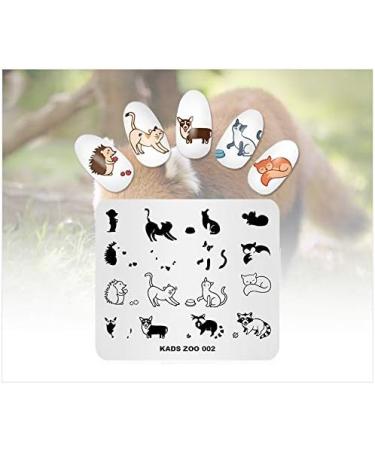 KADS Stamping Plates Animal Cute Manicure Template - Nail Art Image Stamp Tool - Buy Online on SooperMarket.com