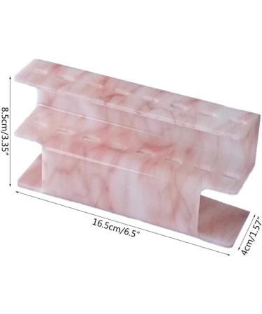 LIXIMMAZN 8-Hole Acrylic Tweezers Holder | Eyelash Extension Tools Rack & Stand | Durable Salon Supplies Display (Marbled Pink) - Buy Online on SooperMarket.com