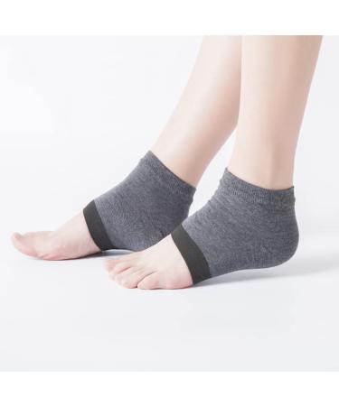 Moisturizing heel socks 2 pairs geled toe toe spa socks relaxation socks cracked heels repair gel socks for men and women heel shell heel protection