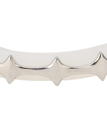 Irregular Hip Hop False Tooth Set - Shiny Silver Dental Accessories for Halloween and Festivals | Unique Mouth Decorations - Buy Online on SooperMarket.com