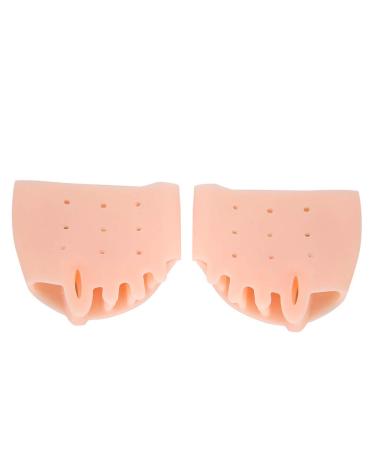 1 Pair Silicone Bunion Flat Iron Hallux Valgus Corrector Toe Guard Foot Care Pain Relief (Skin Color)