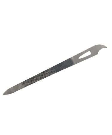Yeshan Stainless Steel Triple-cut Long Nail File with Nail Cleaner Tip 5.5 Inch Pack of 2 - Professional Nail Care Tool - Buy Online on SooperMarket.com