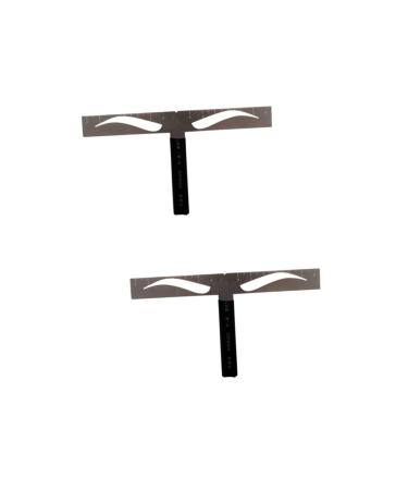 Beavorty 2pcs three-point eyebrow ruler eyebrow drawing tool balance stencil