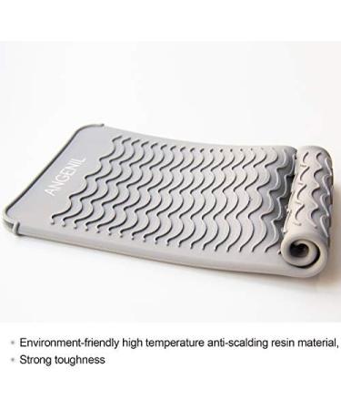 ANGENIL Professional Silicone Heat Resistant Mat Pouch - Portable Travel Mat for Hair Tools - Grey - Buy Online on SooperMarket.com