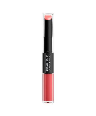 L'Or al Paris Infaillible 2-Step 806 Infinite Intimacy lipstick for 24 hours full lips with moisturizing lip care balm 806 Infinite Intimacy 5.7 g (1 Pack)