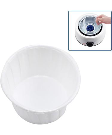 100PCS White Cardboard Wax Paper Cups for Hair Removal Bean Tools & Butter Beans - Buy Online on SooperMarket.com