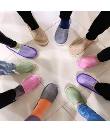 UILB 510 Pairs Disposable Home Slippers - Mixed Multi-Color Family Spa Hotel Office Party Slippers - Buy Online on SooperMarket.com